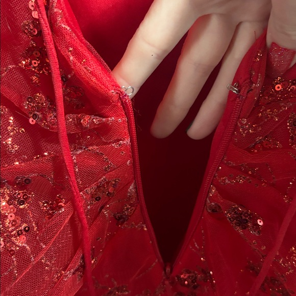 Amarra Red Prom Dress - Picture 10 of 13